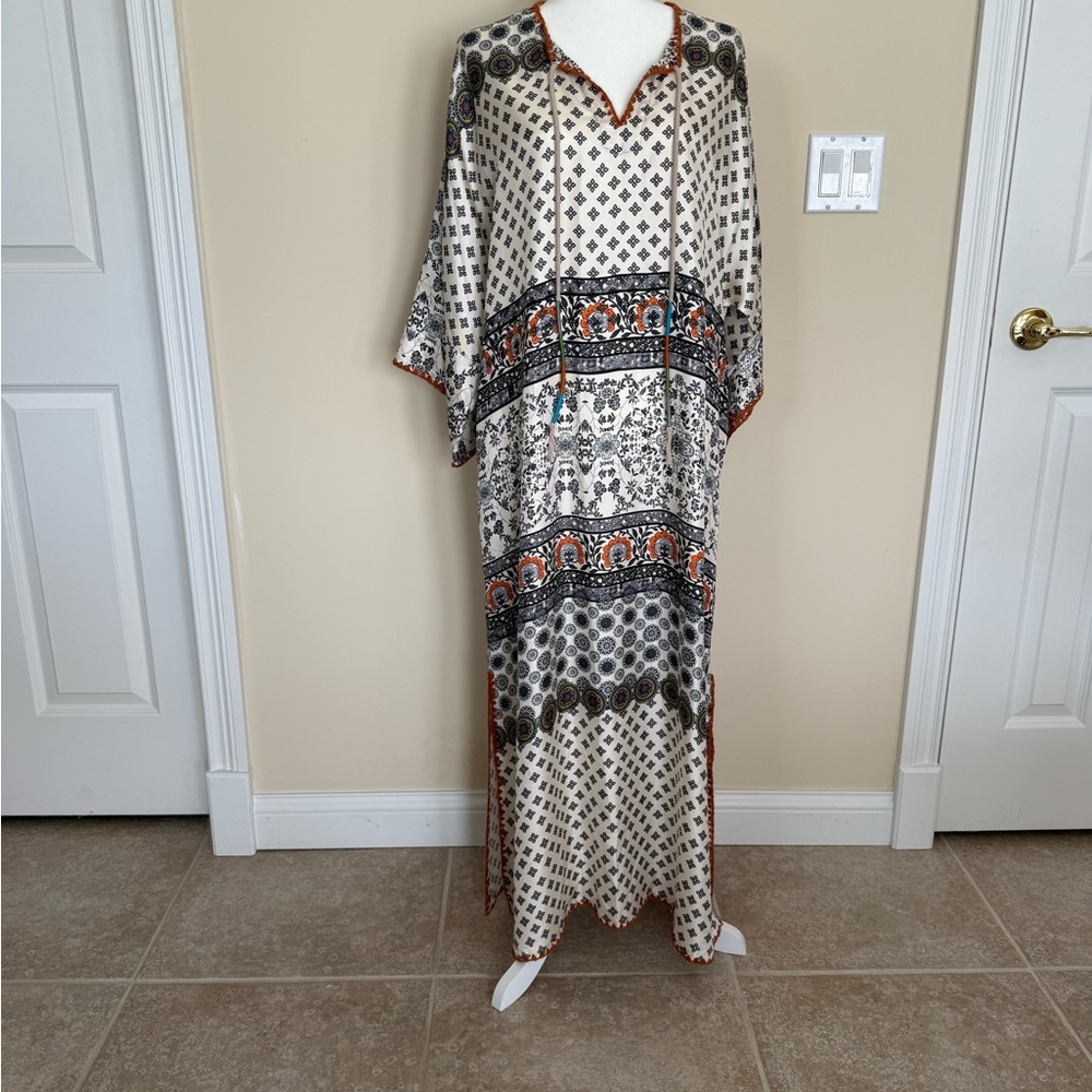 Johnny Was Geometric Floral Dress